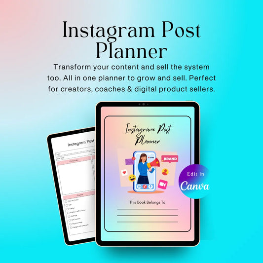 Instagram Content Planner Canva Template
