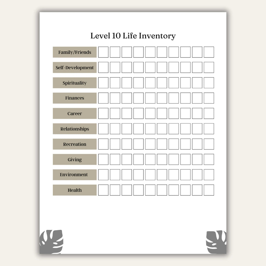 Life Balance & Mindset Planner