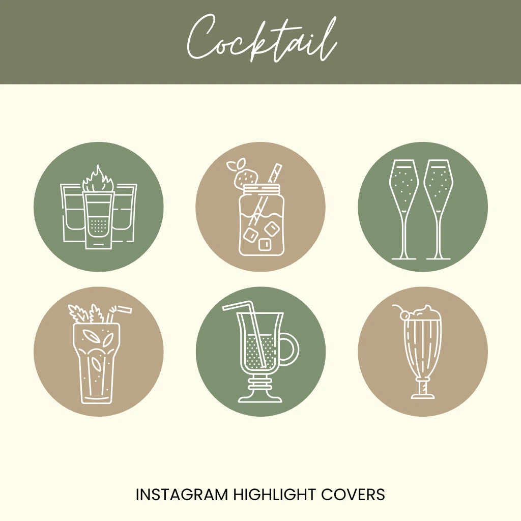 Mixology Highlight Covers for Instagram

