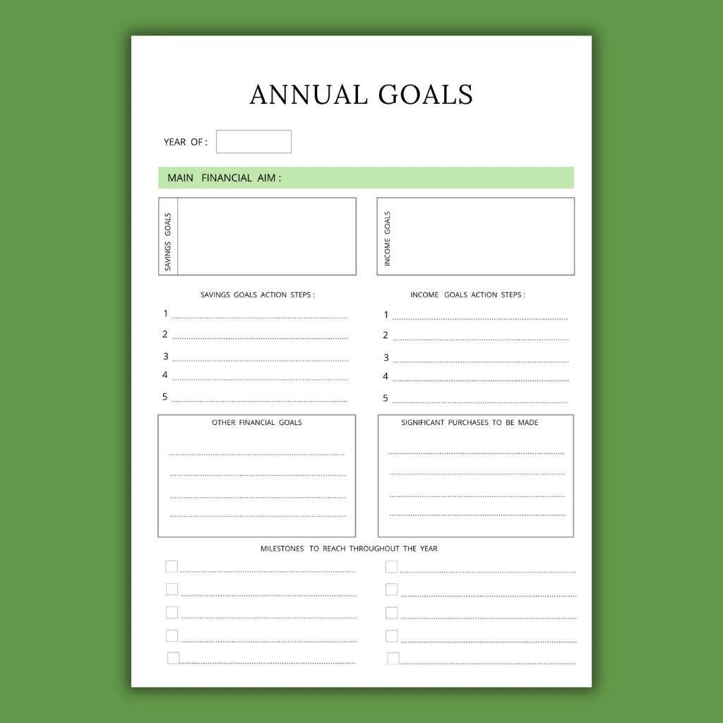 Money Goals & Abundance Planner