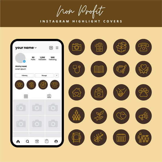 Non-Profit & Fundraising Instagram Highlight Icons

