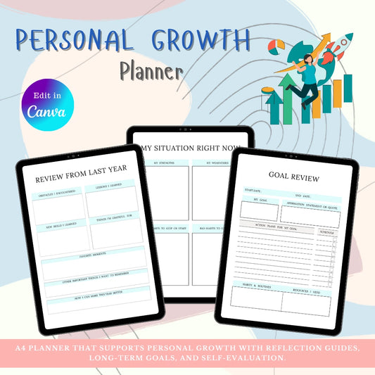 Personal Development Planner Canva