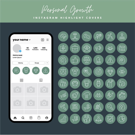 Personal Growth Instagram Highlight Covers