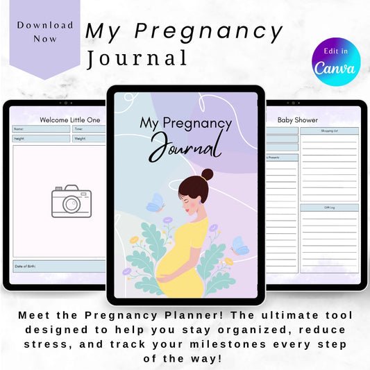 Pregnancy Journal Canva Template