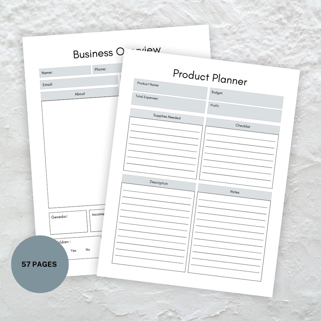 Printable Business Organizer

