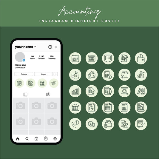 Professional Accounting Instagram Highlight Covers