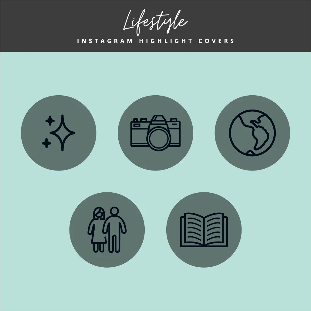 Professional Instagram highlight covers for lifestyle influencers