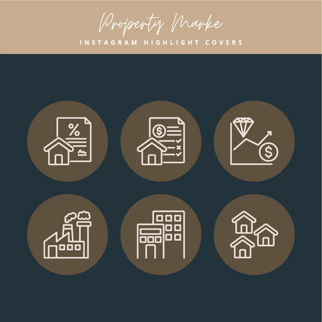 Real Estate & Property Market Instagram Highlight Covers