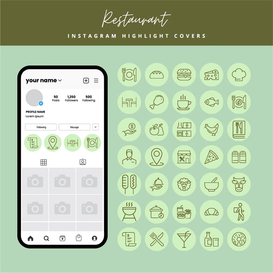 Restaurant Instagram Cover Templates