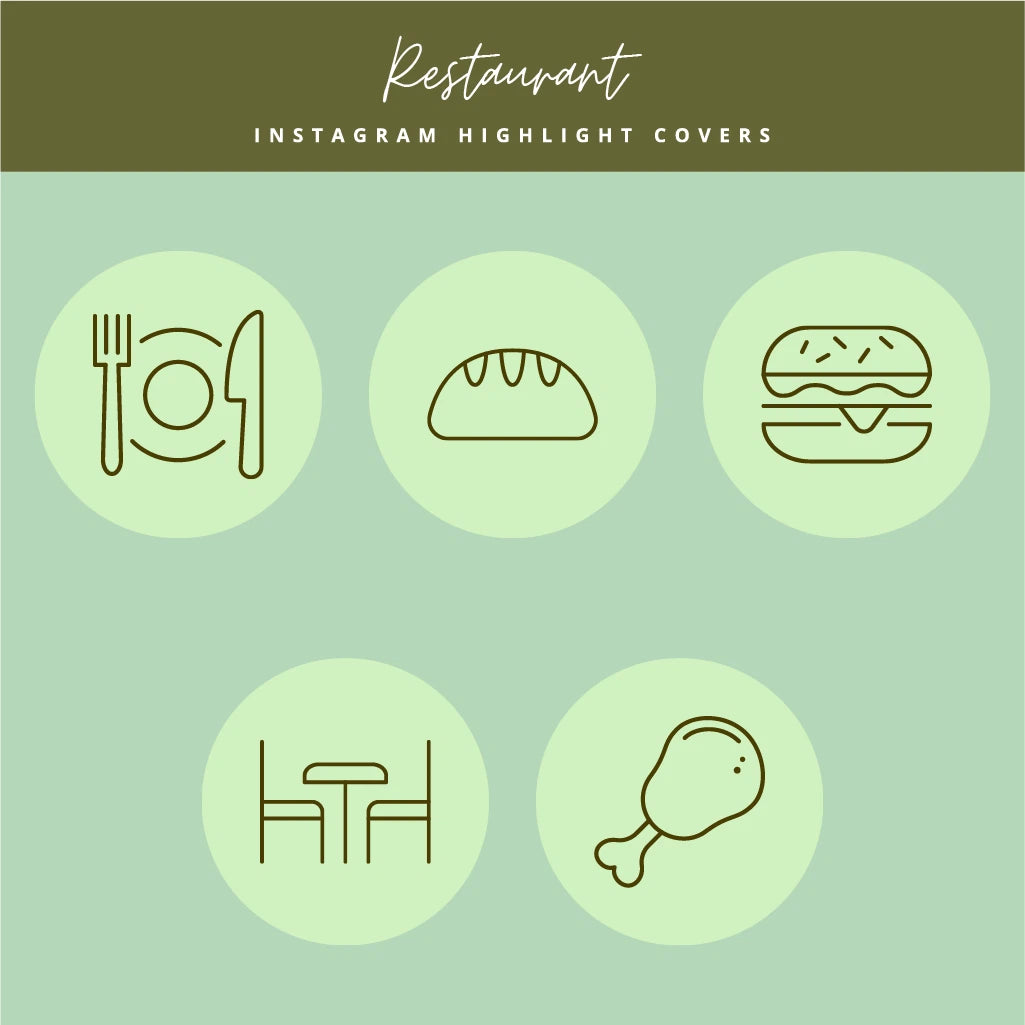 Restaurant Instagram Highlight Covers
