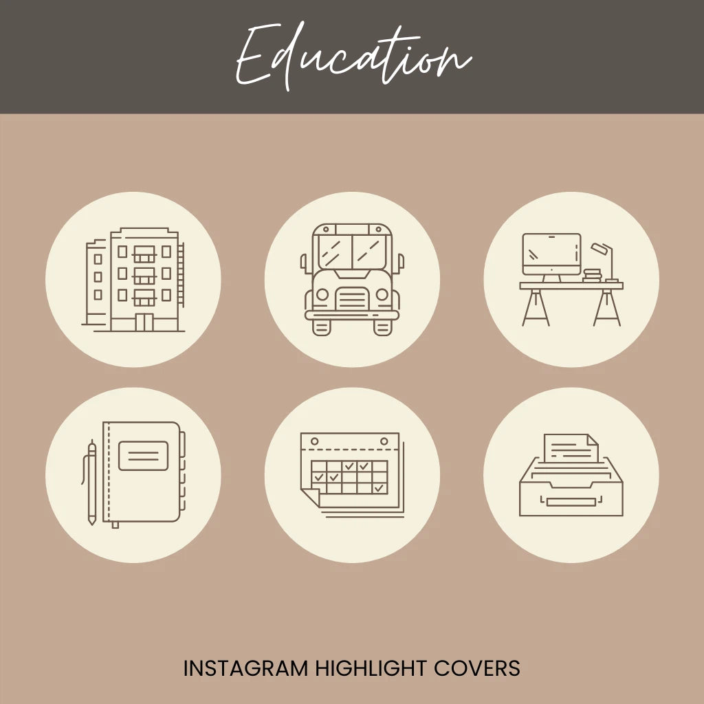 School-Themed Instagram Highlight Covers