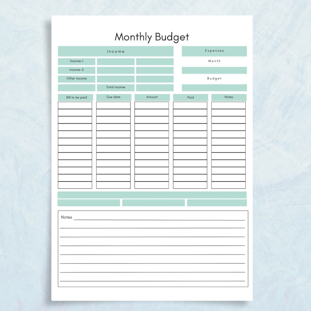 Simple Budget & Product Planner

