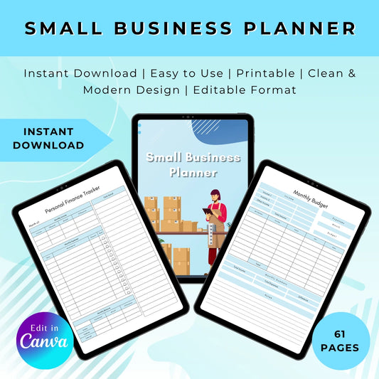 Small Business Finance & Productivity Planner


