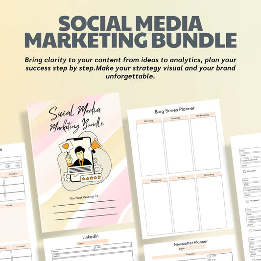 Social Media Content Planner Canva Bundle