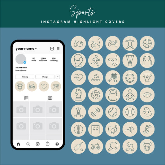 Sports Instagram Highlight Covers for Athletic Branding