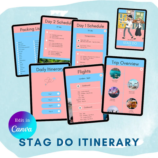 Stag Do Planner Canva Template