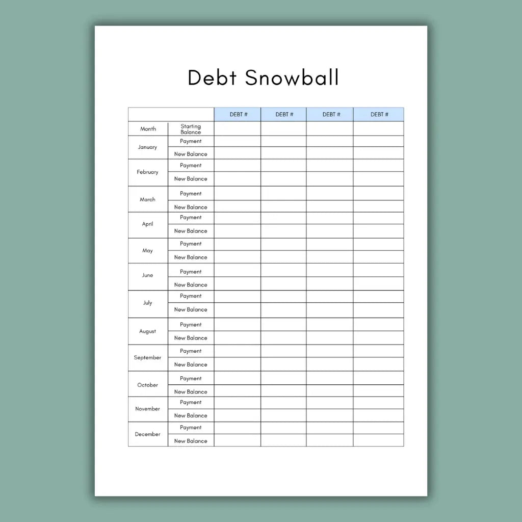 Student Debt Tracker Printables