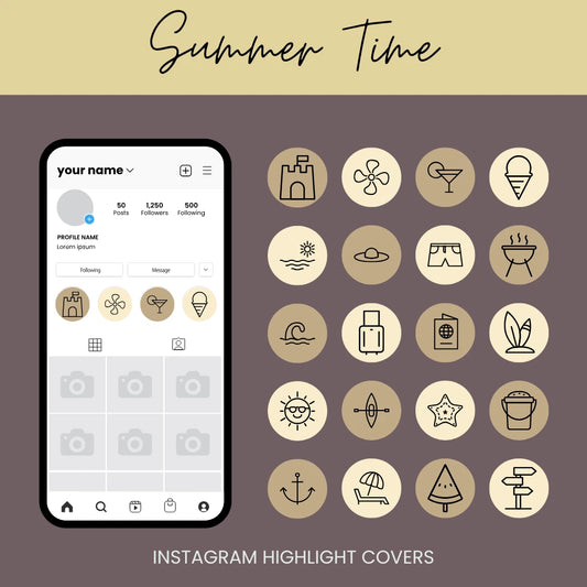 Summer Instagram Highlight Covers