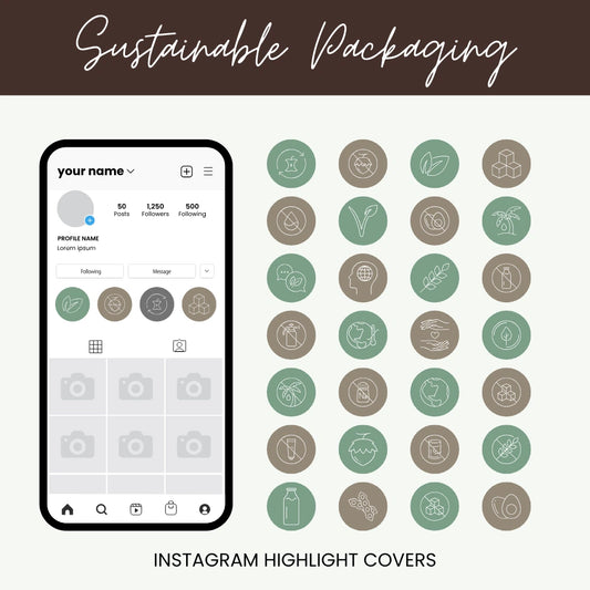Sustainable Packaging Instagram Highlight Covers – Eco Icons