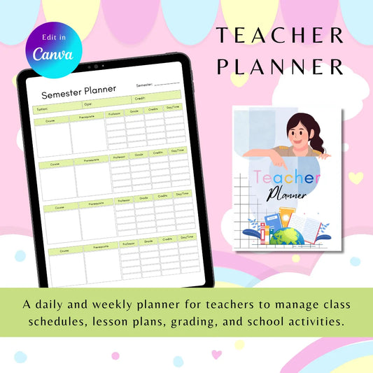 Teacher Planner Canva Template