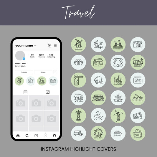 Travel Adventure Instagram Highlight Covers