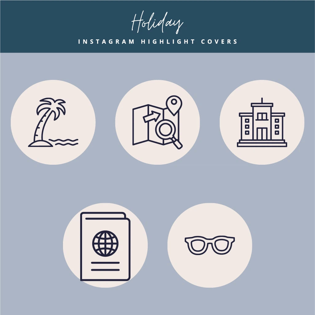 Vacation & Adventure Instagram Highlights – Editable Covers

