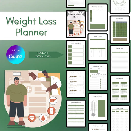 Weight Loss Tracker Canva Template