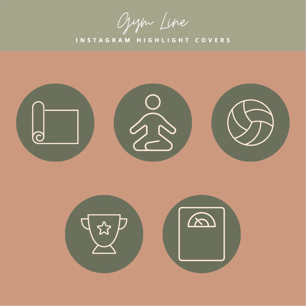 Workout & Training Instagram Story Covers – Editable Icons

