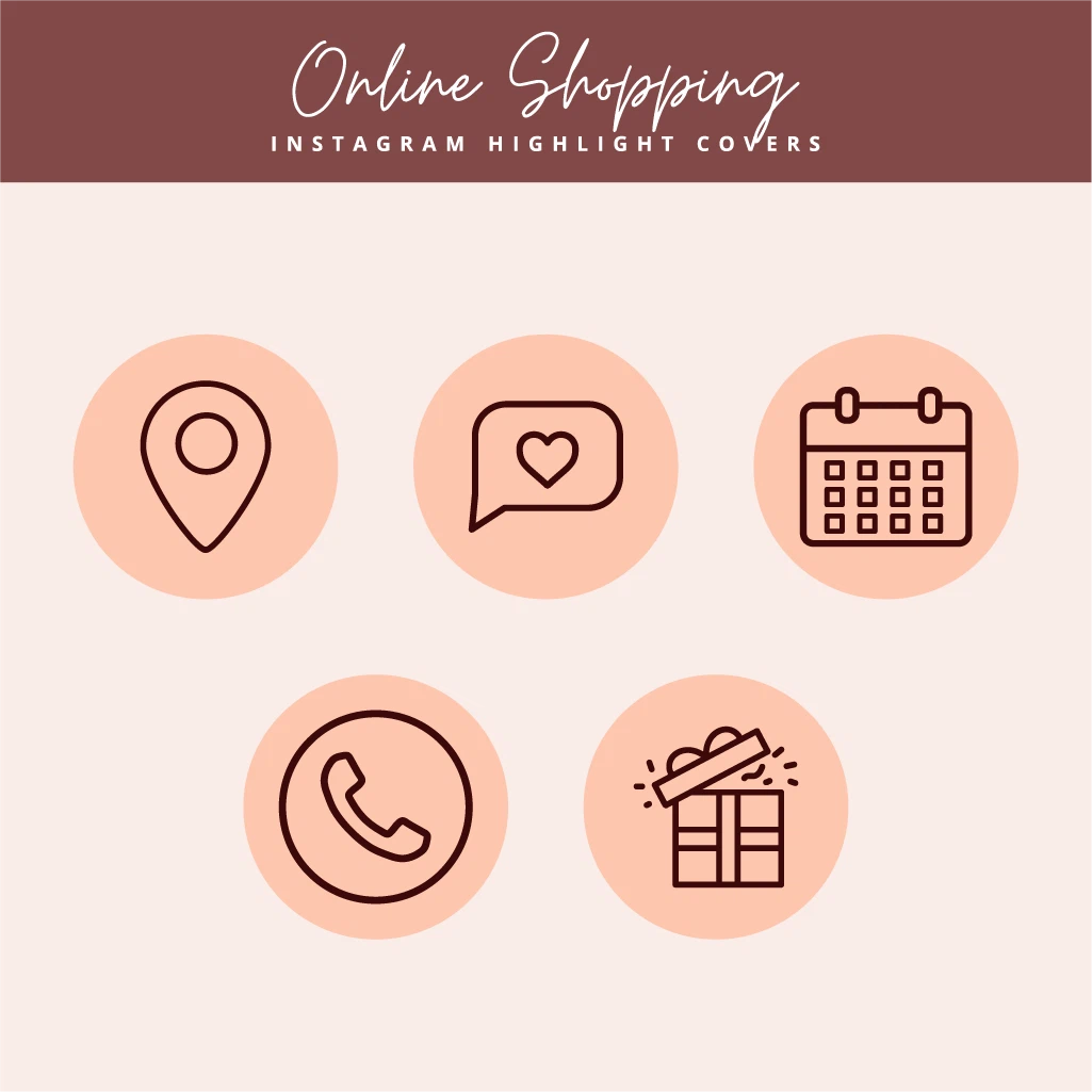 Editable Instagram Highlight Covers for Online Shops & E-Commerce Brands