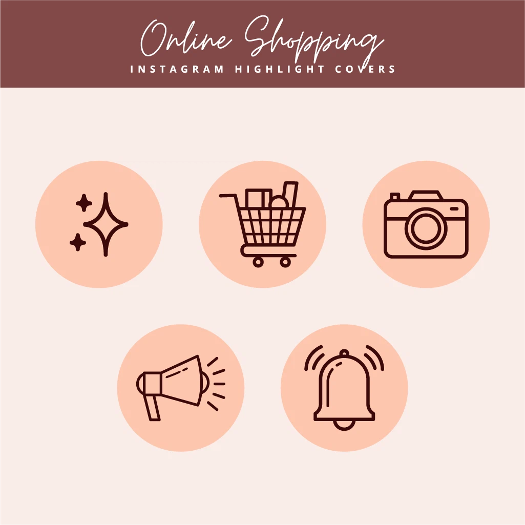 Editable Instagram Highlight Covers for Online Shops & E-Commerce Brands