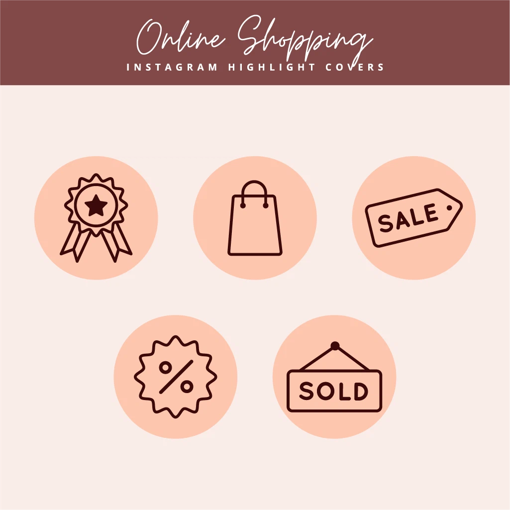 Editable Instagram Highlight Covers for Online Shops & E-Commerce Brands