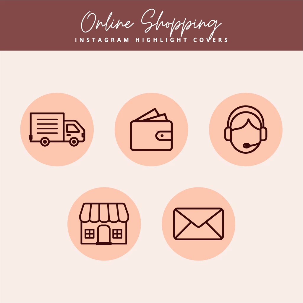 Editable Instagram Highlight Covers for Online Shops & E-Commerce Brands