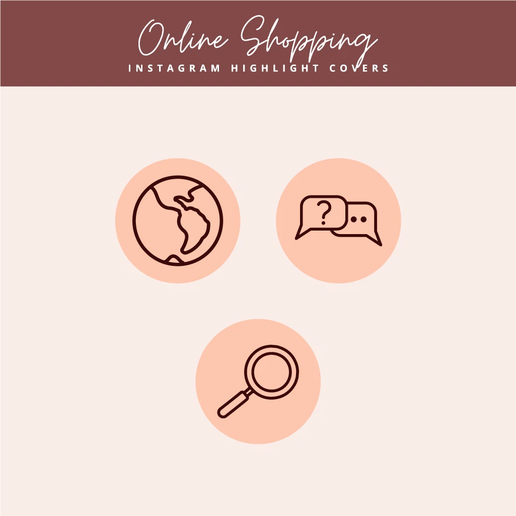 Editable Instagram Highlight Covers for Online Shops & E-Commerce Brands